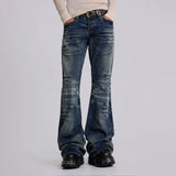 Y2K Flared Jeans Vintage Washed Denim