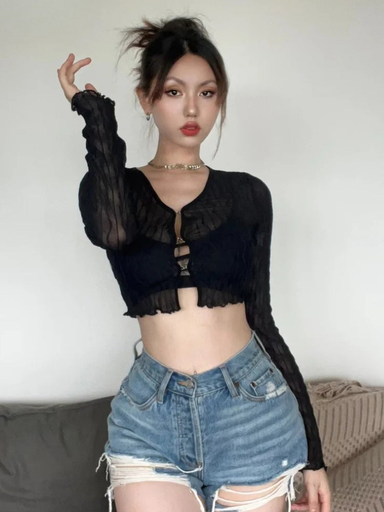Sheer Crop Top – MAUVSTUDIO®