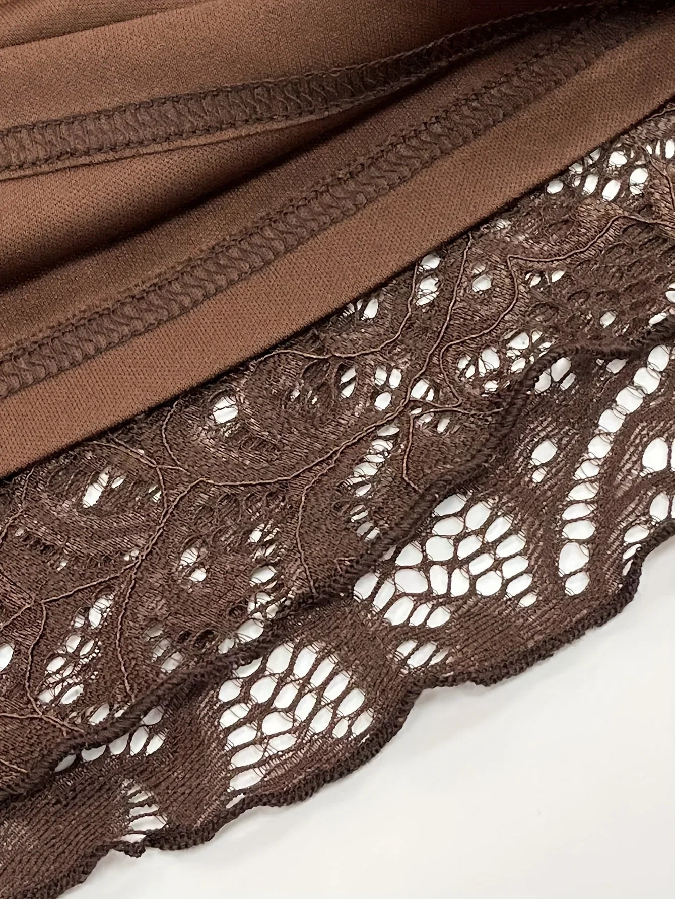 Sheer Lace Mini Dress view 6 | MAUVSTUDIO®
