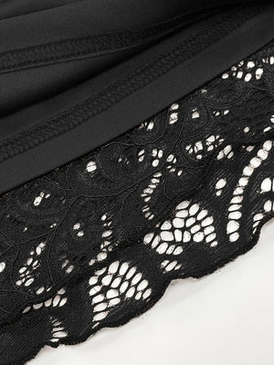 Sheer Lace Mini Dress view 7 | MAUVSTUDIO®