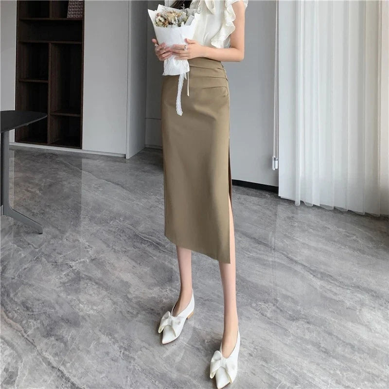 , Y2K skirt styled with a crop top