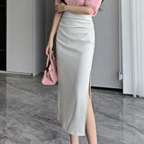 , Y2K skirt styled with a crop top
