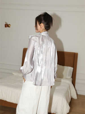 Silk Neck Tie Top – MAUVSTUDIO®