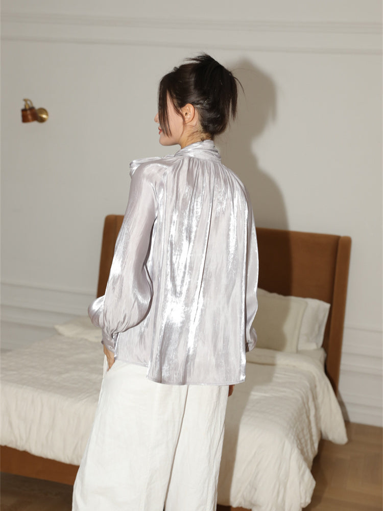 Silk Neck Tie Top – MAUVSTUDIO®