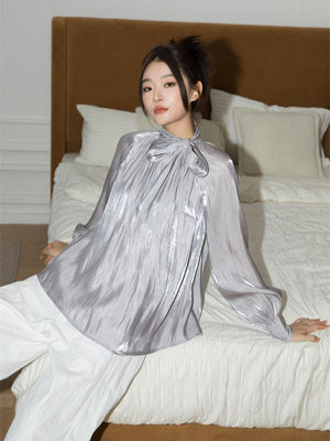 Silk Neck Tie Top – MAUVSTUDIO®