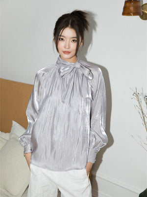 Silk Neck Tie Top – MAUVSTUDIO®