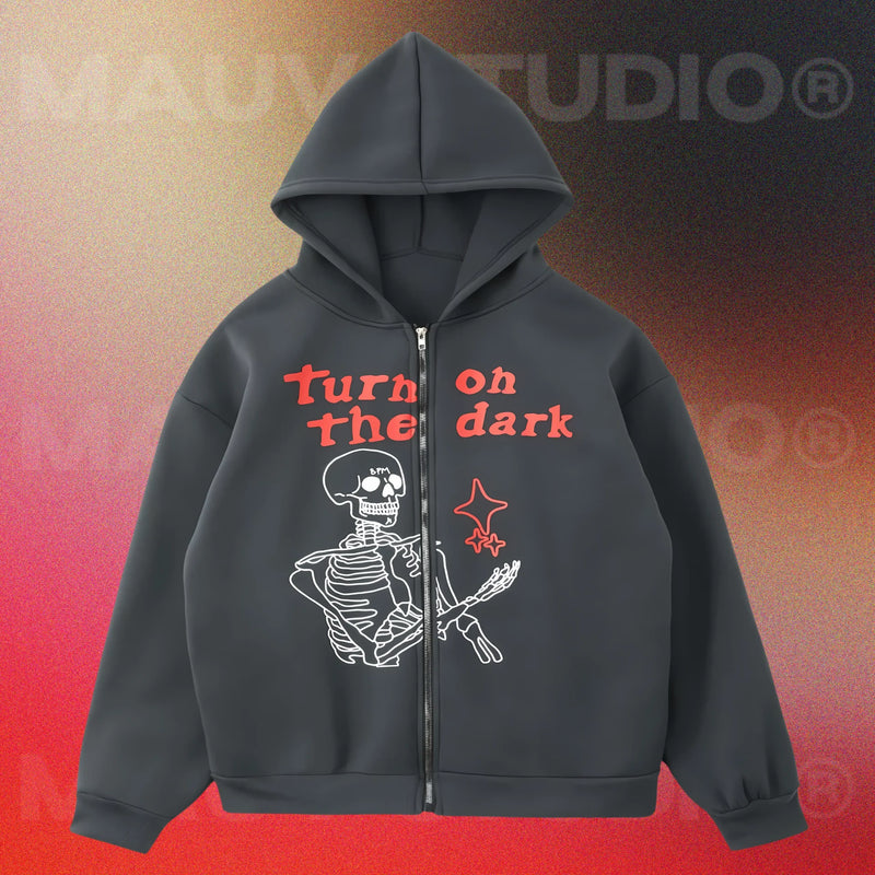 Skeleton Zip-Up Hoodie - Y2K Streetwear – MAUVSTUDIO® Skeleton Zip-Up Hoodie - Y2K Streetwear – MAUVSTUDIO®