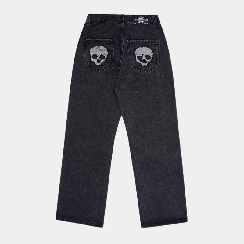 'Skull island' Jeans-Jeans-MAUV STUDIO-STREETWEAR-Y2K-CLOTHING