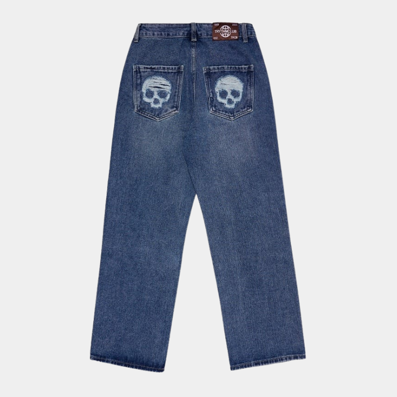 'Skull island' Jeans-Jeans-MAUV STUDIO-STREETWEAR-Y2K-CLOTHING
