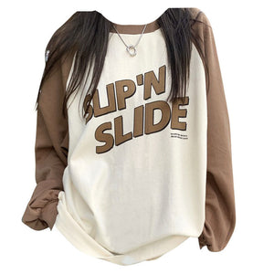 Slip n Slide Sweatshirt-Sweaters-MAUV STUDIO-STREETWEAR-Y2K-CLOTHING
