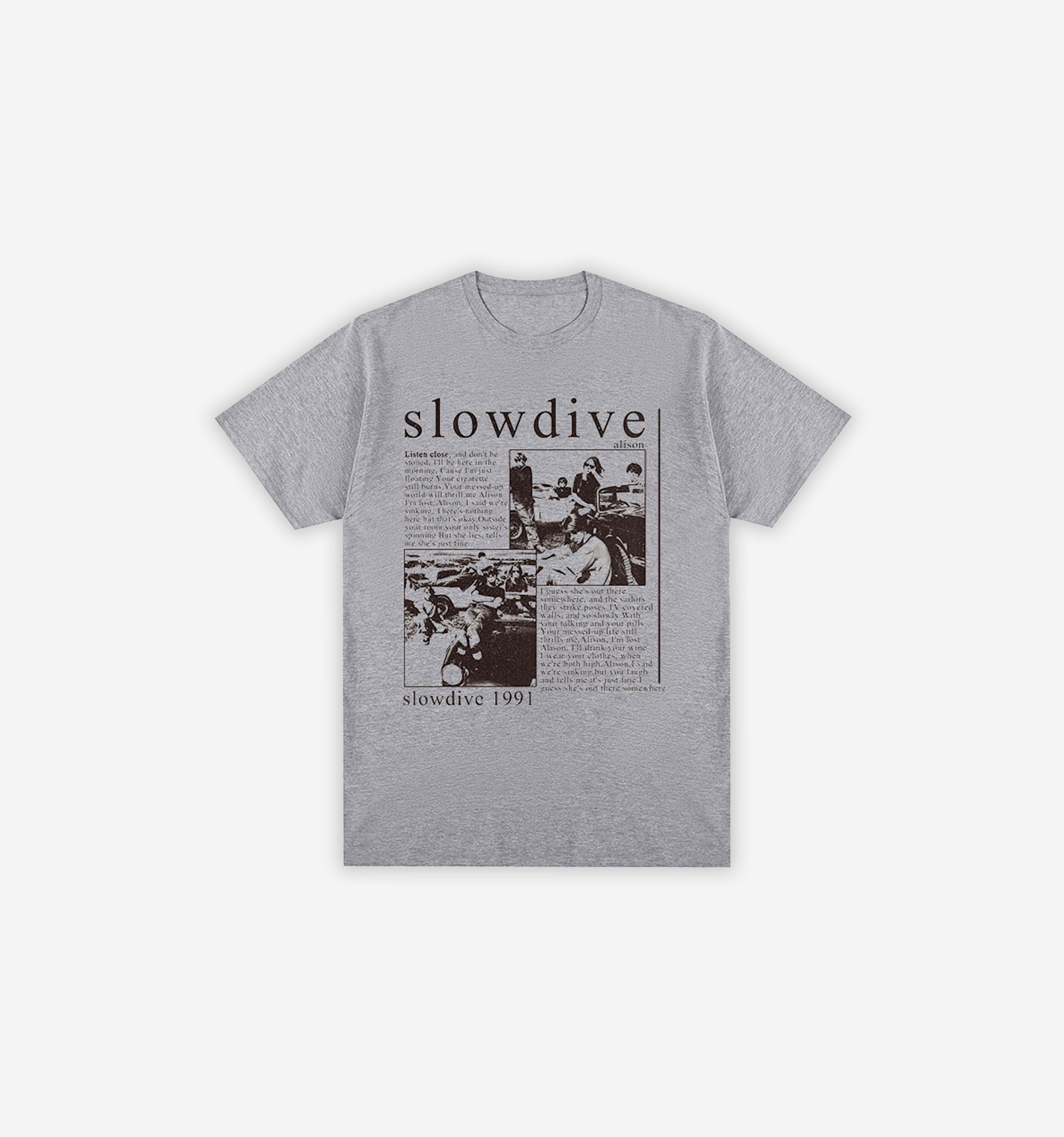 Y2K Slowdive Graphic T-Shirt-Tee-Gray-S-MAUV STUDIO®