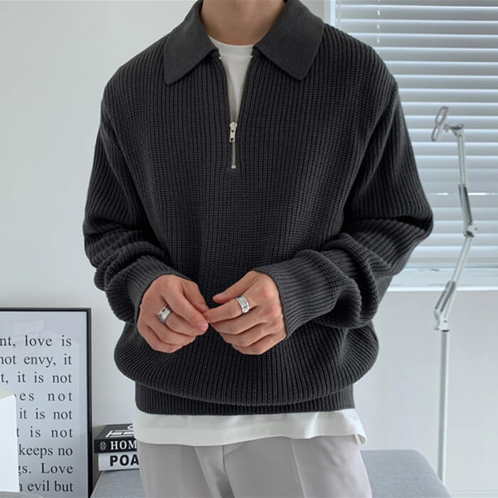 Soft Boy Aesthetic Knit Pullover-Sweaters-MAUV STUDIO-STREETWEAR-Y2K-CLOTHING