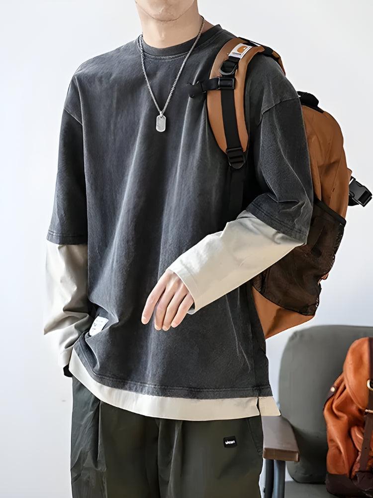 Soft Boy Layered Sleeve Sweatshirt