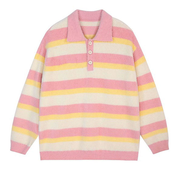 Soft Girl Collar Sweatshirt-Sweaters-MAUV STUDIO-STREETWEAR-Y2K-CLOTHING