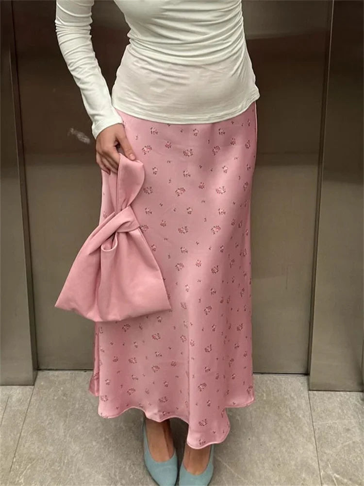 , Y2K skirt styled with a crop top