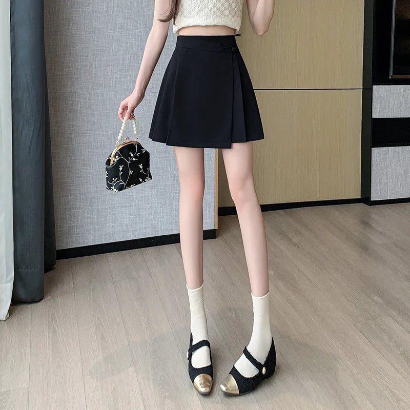 , Y2K skirt styled with a crop top