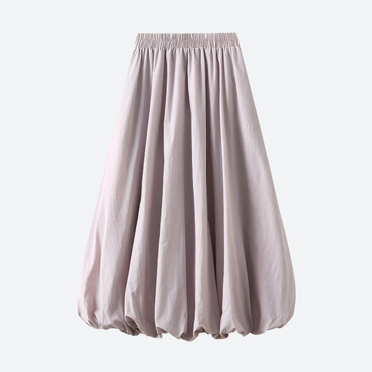 Soft Girl Pastel Bubble Midi Skirt-Mauv Studio