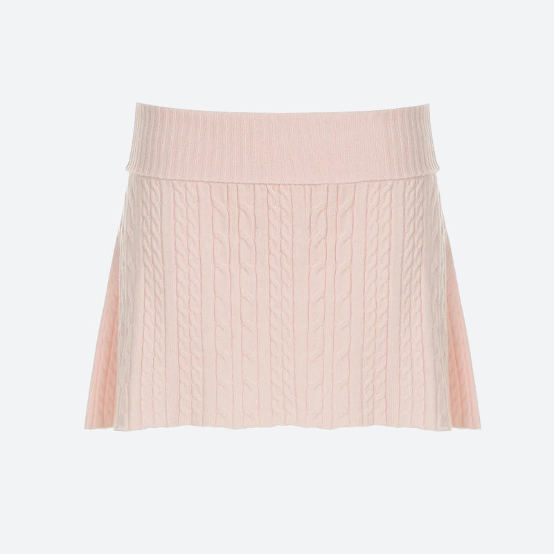 , Y2K skirt styled with a crop top