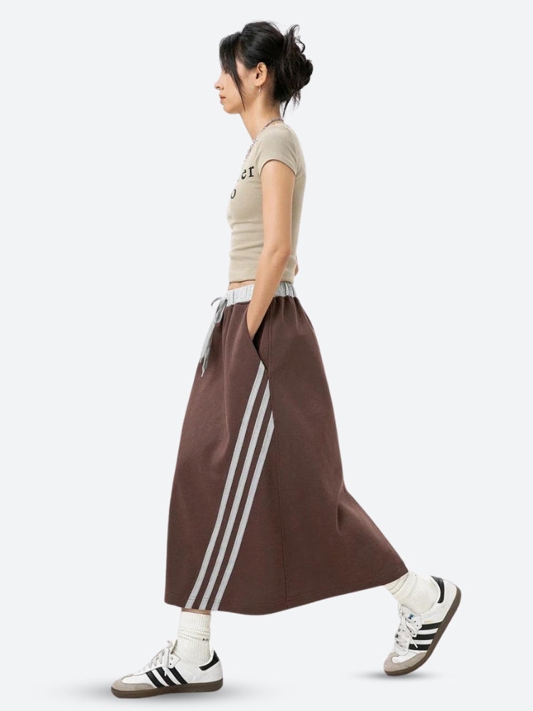 , Y2K skirt styled with a crop top