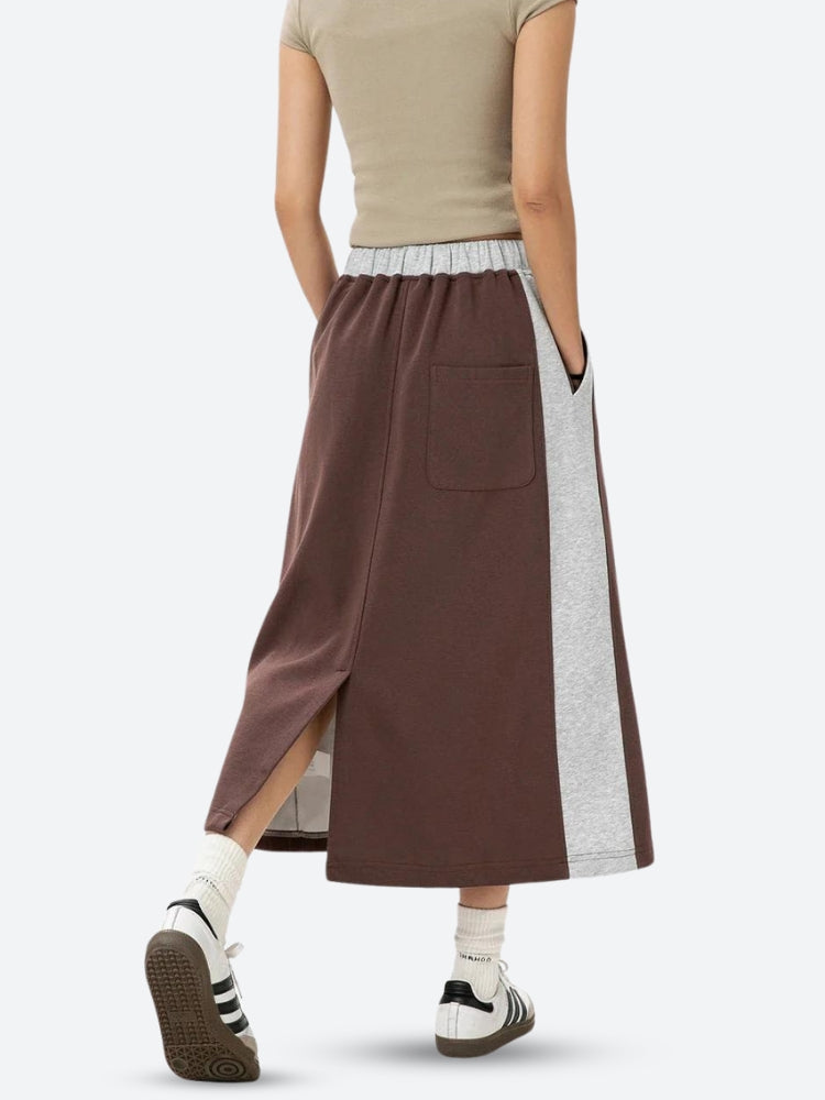, Y2K skirt styled with a crop top