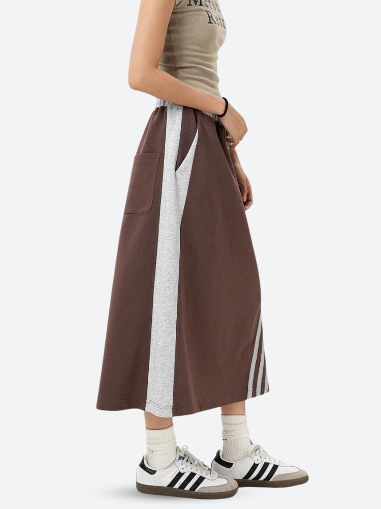 , Y2K skirt styled with a crop top