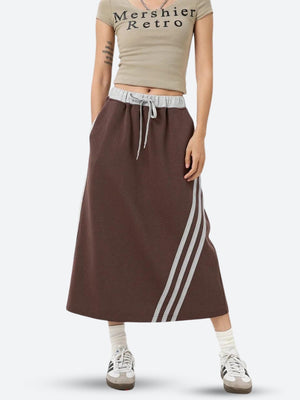 , Y2K skirt styled with a crop top