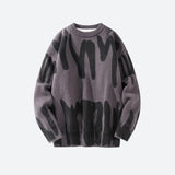 Spray Paint Soft Touch Knitted Sweater-Black-S-Mauv Studio