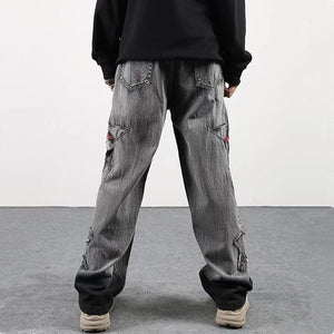 'Starred' Jeans-Jeans-MAUV STUDIO-STREETWEAR-Y2K-CLOTHING