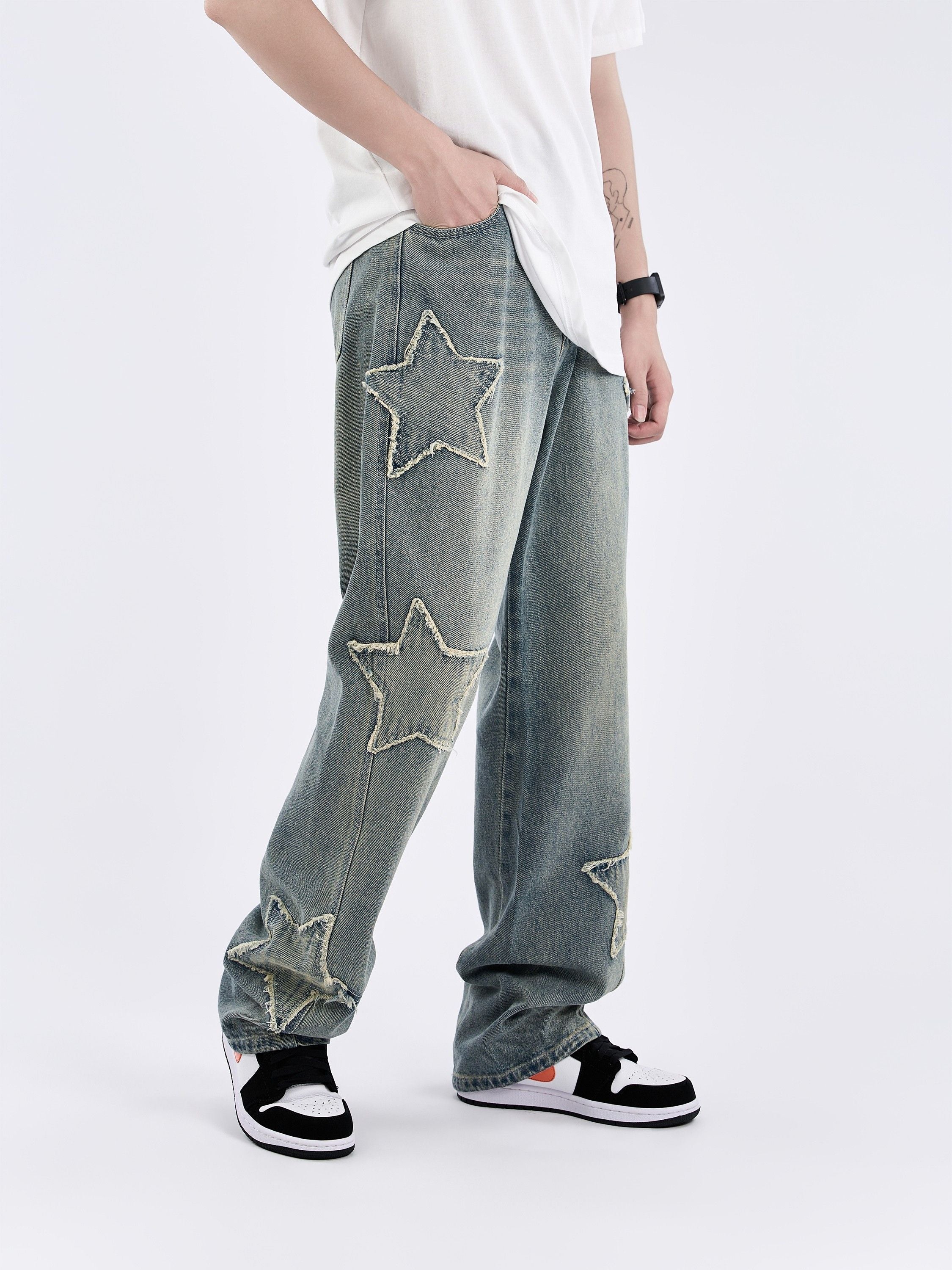 'Starry' Jeans-Jeans-MAUV STUDIO-STREETWEAR-Y2K-CLOTHING