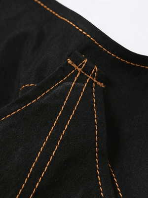 Stitched Detail Cutout Denim Cropped Tank Top-Tops&Tees-MAUV STUDIO-STREETWEAR-Y2K-CLOTHING
