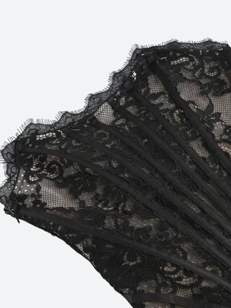 Strapless Lace Mini Dress view 6 | MAUVSTUDIO®