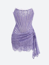 Strapless Lace Mini Dress view 26 | MAUVSTUDIO®