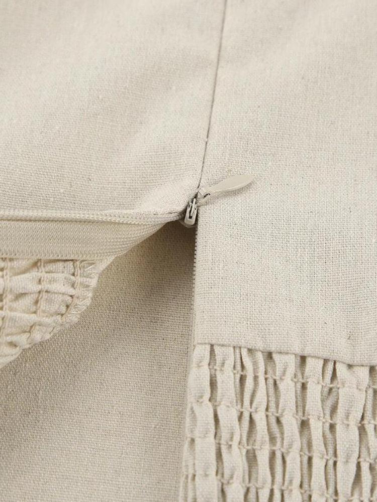 Strapless Linen Midi Dress view 6 | MAUVSTUDIO®