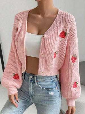 Strawberry Knit Cardigan