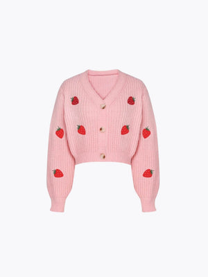 Strawberry Knit Cardigan