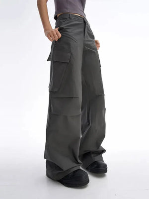 Streetwear Sport Cargo Pants-Gray-S-Mauv Studio