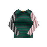 Striped Asymmetric Long Sleeve Top-Tops-MAUV STUDIO-STREETWEAR-Y2K-CLOTHING