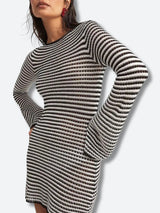 Striped Mini Dress view 8 | MAUVSTUDIO®