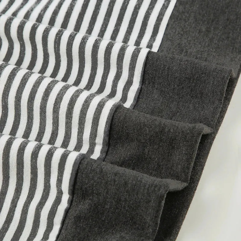 Striped Neck Tie Top – MAUVSTUDIO®