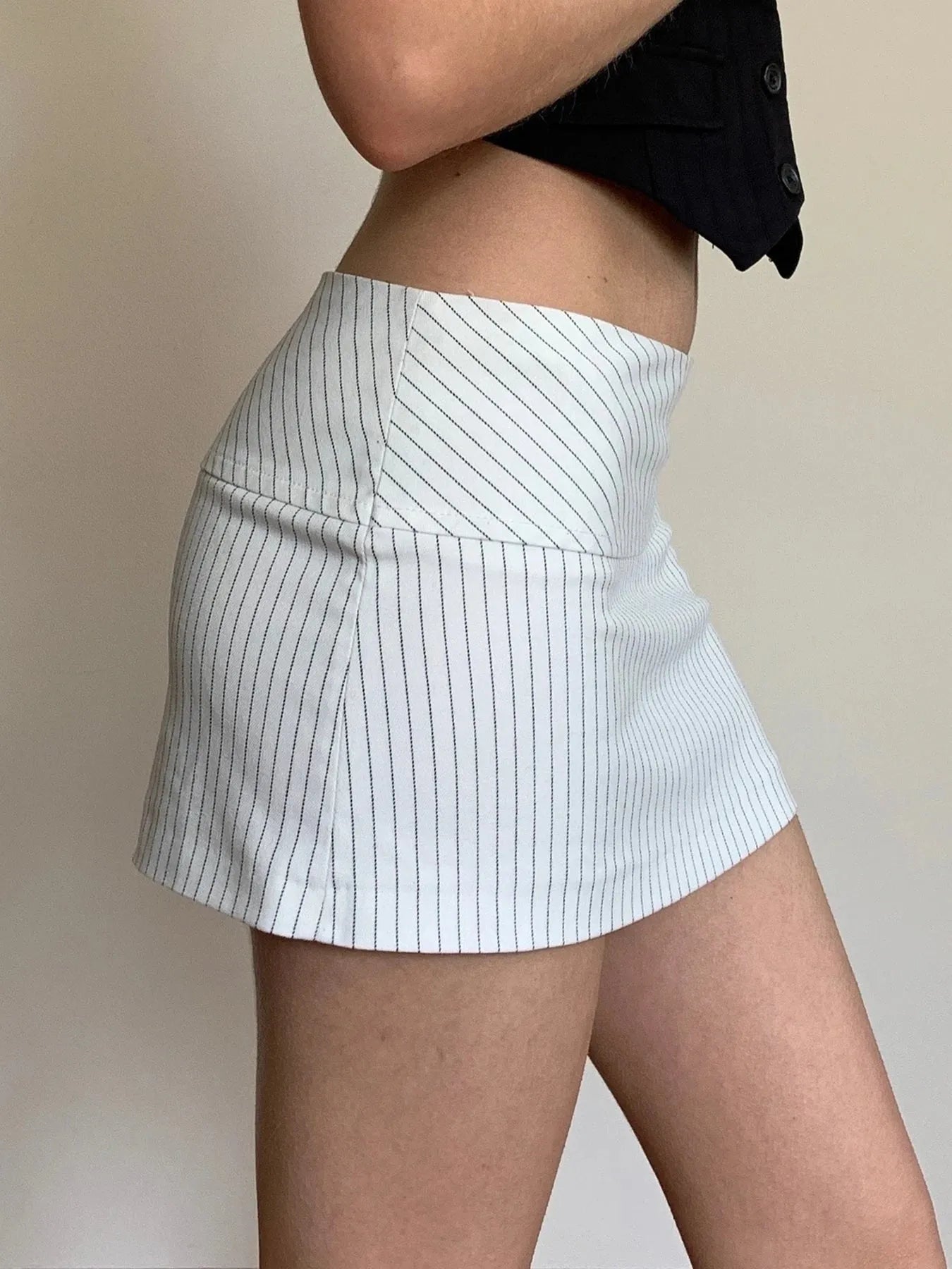, Y2K skirt styled with a crop top