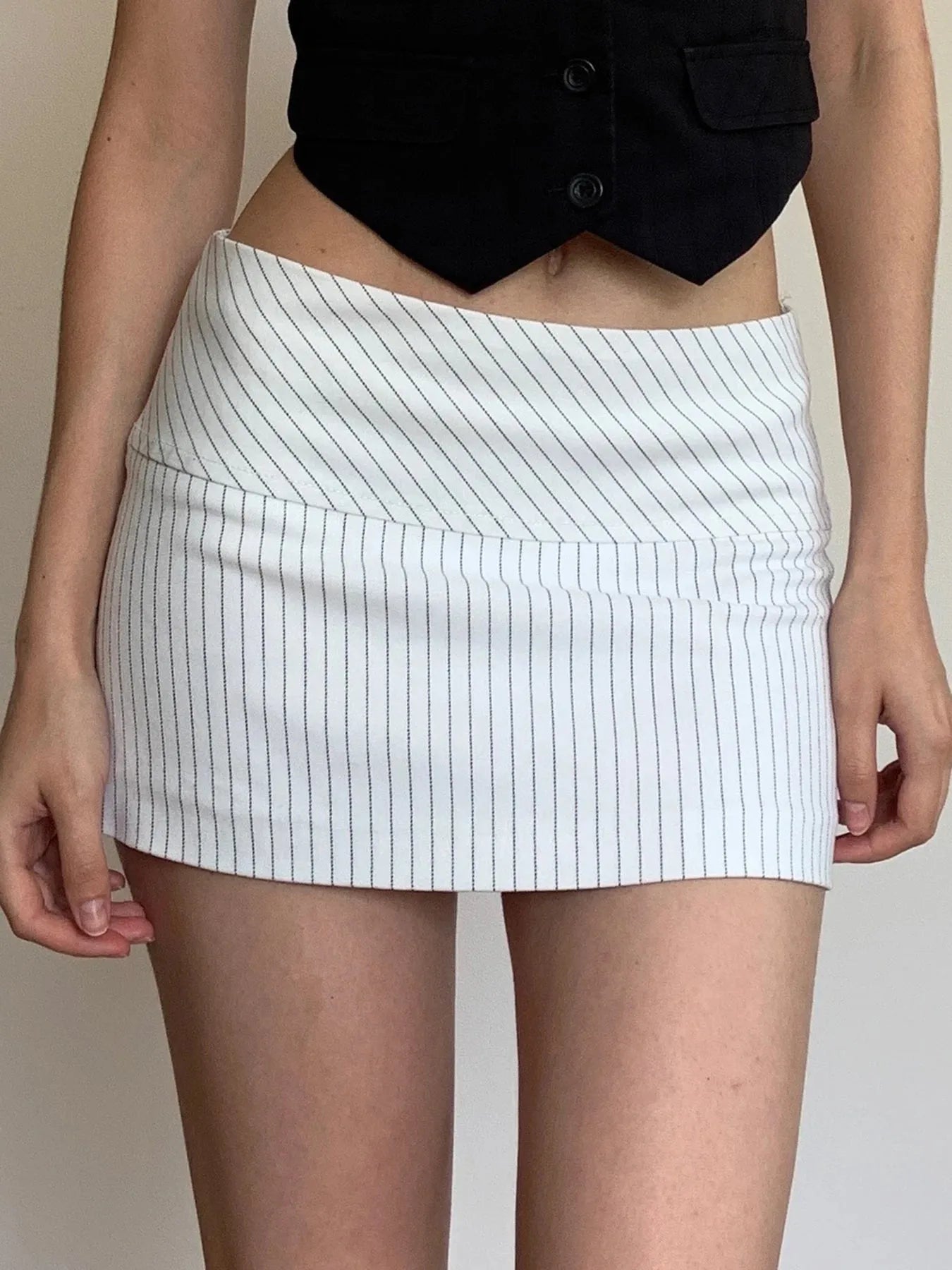 , Y2K skirt styled with a crop top