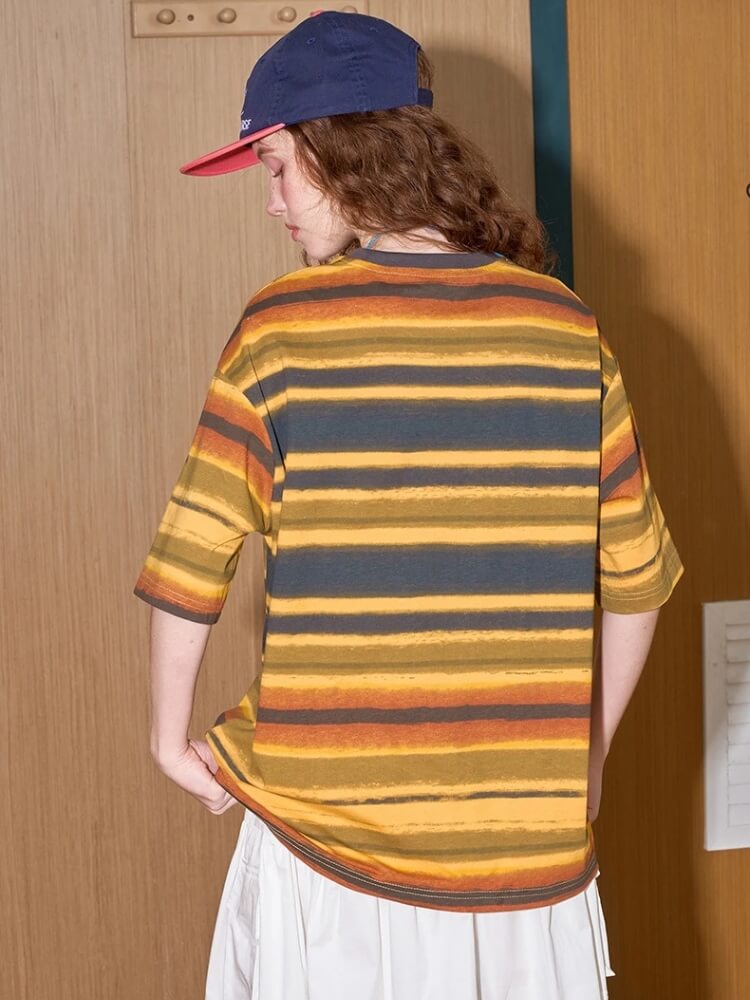 Striped Oversized Tee – MAUVSTUDIO®