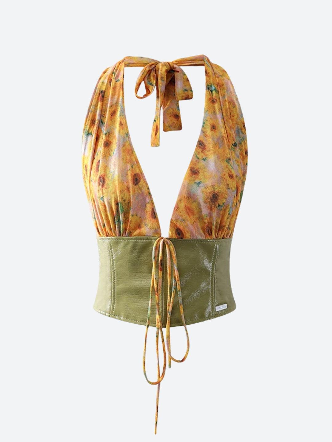 Sunflower Halter Top – MAUVSTUDIO®
