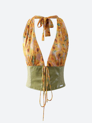 Sunflower Halter Top – MAUVSTUDIO®