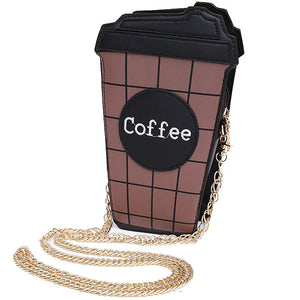 Takeaway Coffee Clutch-Handbags-MAUV STUDIO-STREETWEAR-Y2K-CLOTHING