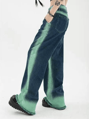 Tie Dye Distressed Baggy Boyfriend Jeans-Jeans-MAUV STUDIO-STREETWEAR-Y2K-CLOTHING