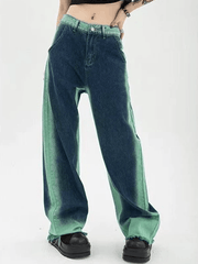 Tie Dye Distressed Baggy Boyfriend Jeans-Jeans-MAUV STUDIO-STREETWEAR-Y2K-CLOTHING