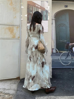 Tie Dye Maxi Dress view 2 | MAUVSTUDIO®