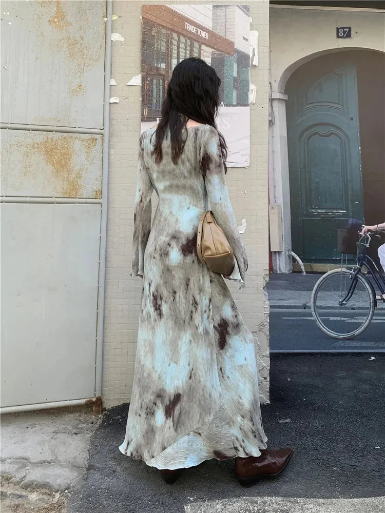 Tie Dye Maxi Dress view 2 | MAUVSTUDIO®