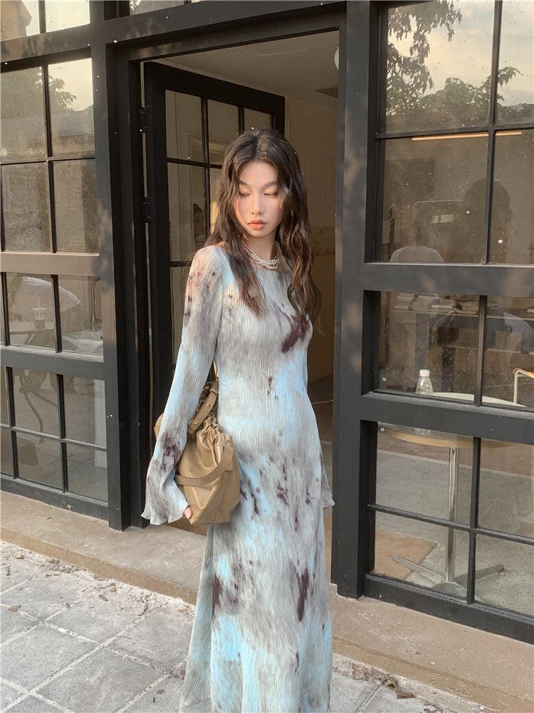 Tie Dye Maxi Dress view 4 | MAUVSTUDIO®